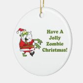 Jolly Zombie Kerstmis Keramisch Ornament (Links)
