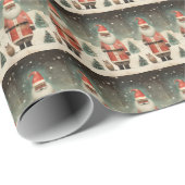 Jolly Zwart Kerstman met Kat Cadeaupapier (Rol Hoek)