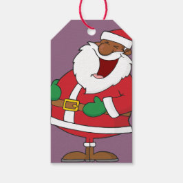 Jolly Zwart Sint Nicolaas Papier Gift Label Cadeaulabel