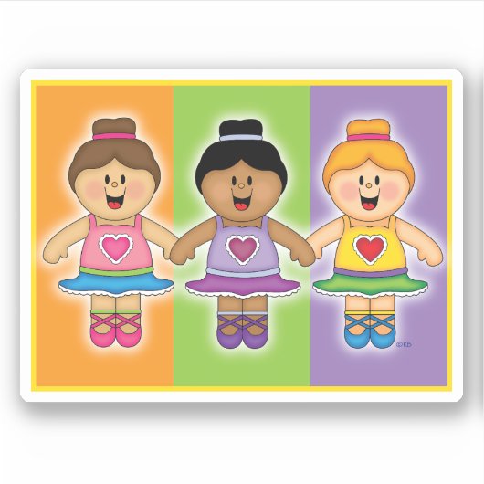 JollyKins Ballerina Trio Sticker (Voorkant)