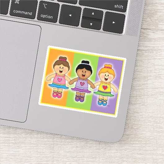 JollyKins Ballerina Trio Sticker (Detail)