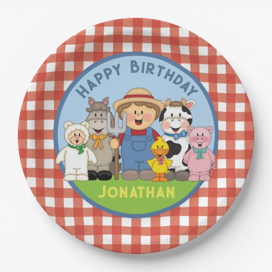 JollyKins Barnyard Buddies Boy Papieren Bordje (Voorkant)