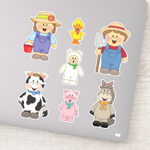 JollyKins Barnyard Buddies (set van 7) Sticker