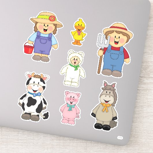 JollyKins Barnyard Buddies (set van 7) Sticker (Detail)
