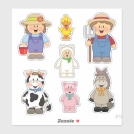 JollyKins Barnyard Buddies (set van 7) Sticker