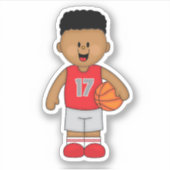 JollyKins Basketbal Jongen Sticker (Voorkant)