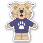 JollyKins Blue Bobcat Sticker (Voorkant)