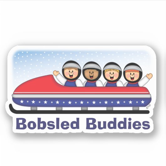 JollyKins Bobsled Buddies Sticker (Voorkant)