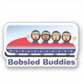 JollyKins Bobslee Vrienden Sticker (Voorkant)