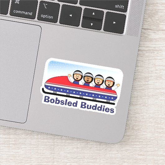 JollyKins Bobslee Vrienden Sticker (Detail)