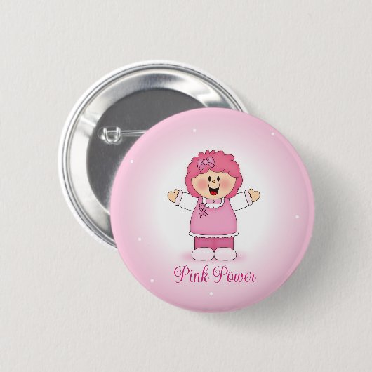 JollyKins Borstkankerbewustzijn Ronde Button 5,7 Cm (Voorkant /achterkant)