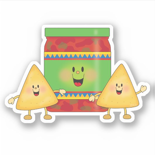 JollyKins Chips en Salsa Sticker (Voorkant)