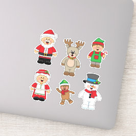 JollyKins Claus en Bedrijf (set van 6) Sticker