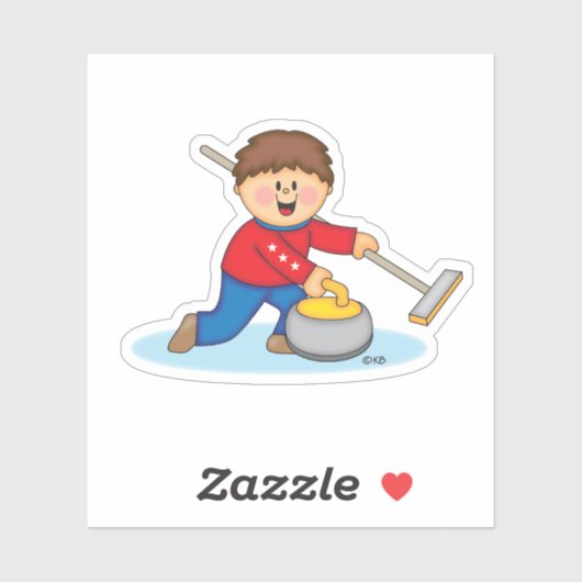 JollyKins Curling  Sticker (Vel)