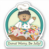 JollyKins Donut Groen Sticker (Voorkant)