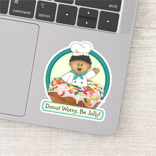 JollyKins Donut Groen Sticker (Detail)