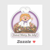 JollyKins Donut Paars Sticker (Vel)