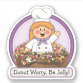 JollyKins Donut Paars Sticker (Voorkant)