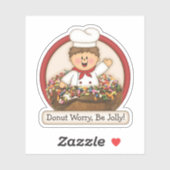 JollyKins Donut Rood Sticker (Vel)
