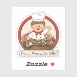 JollyKins Donut Rood Sticker