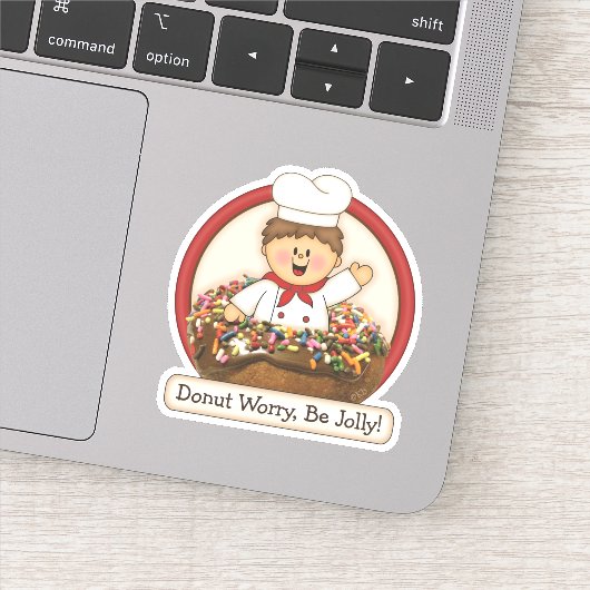 JollyKins Donut Rood Sticker (Detail)