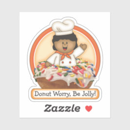 JollyKins Donut Sinaasappel Sticker