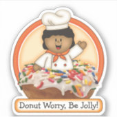 JollyKins Donut Sinaasappel Sticker (Voorkant)