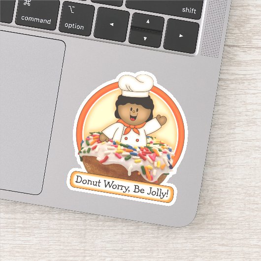 JollyKins Donut Sinaasappel Sticker (Detail)