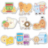 JollyKins Foodie Friends (set van 9) Sticker (Voorkant)