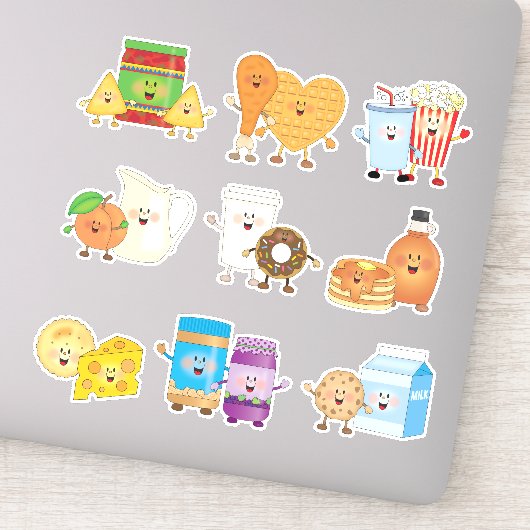 JollyKins Foodie Friends (set van 9) Sticker (Detail)