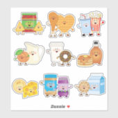 JollyKins Foodie Friends (set van 9) Sticker (Vel)