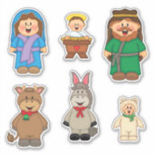 JollyKins Geboorte (Set van 6) Sticker (Voorkant)