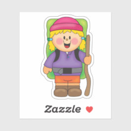 JollyKins Hiking Girl Sticker