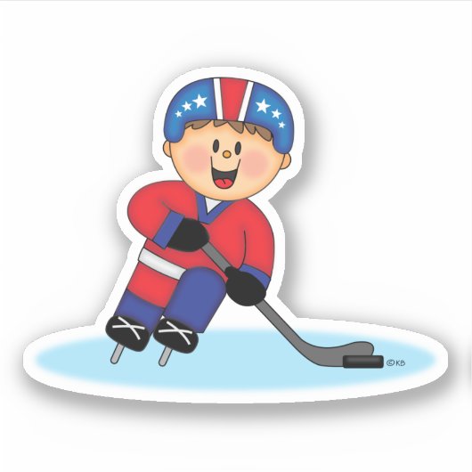 JollyKins Hockey Boy Sticker (Voorkant)