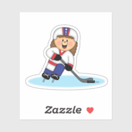 JollyKins Hockey Girl Sticker