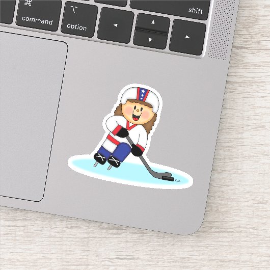 JollyKins Hockey Girl Sticker (Detail)