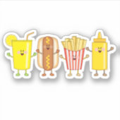 JollyKins Hotdog Vrienden Sticker (Voorkant)