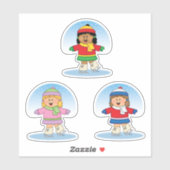 JollyKins Ice Skating Trio Sticker (Vel)