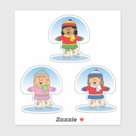 JollyKins Ice Skating Trio Sticker