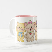 JollyKins Katten Tweekleurige Koffiemok (Voorkant links)