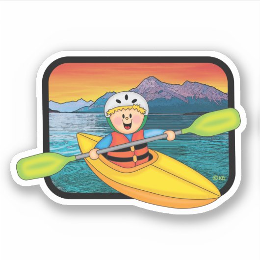 JollyKins Kayaker Sticker (Voorkant)