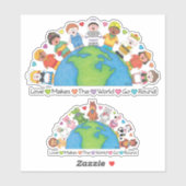 JollyKins Love laat de wereld ronddraaien (set van Sticker (Vel)