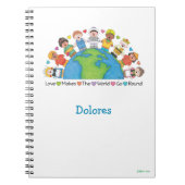 JollyKins Love maakt de wereld draaiend Notitieboek (Voorkant)