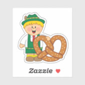 JollyKins Octoberfest Pretzel Boy Sticker (Vel)