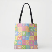 JollyKins Pastel Patchwork Tote Bag (Voorkant)