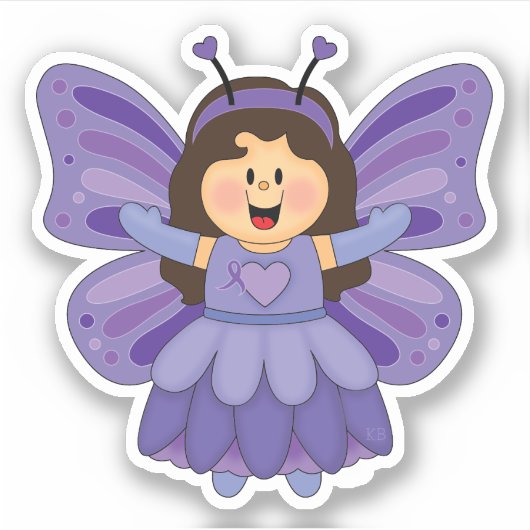 JollyKins Purple Epilepsy Awareness Sticker (Voorkant)