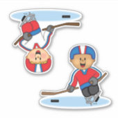 JollyKins Sled Hockey Players Sticker (Voorkant)