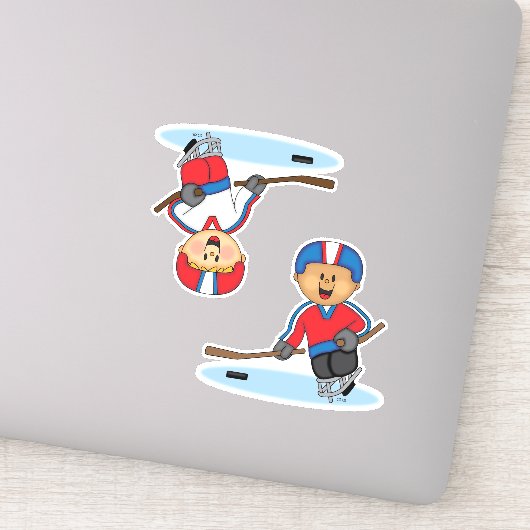JollyKins Sled Hockey Players Sticker (Detail)