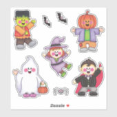 JollyKins The Spooky Crew (set van 8) Sticker (Vel)