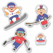 JollyKins Winter Paralympians  Sticker (Voorkant)